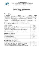 Preisliste Verpfleger 2023 - Seite 1
