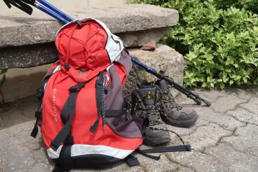 Wanderrucksack (© CC BY-SA SÜD Tourismus VG Bellheim,Petra Steinmetz)