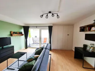Wohn-Schlafraum6_Appartement Bad Bergzabern (© Jennifer Langner)