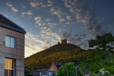 Trifelsblick vom Messplatz (© Wohlrabe Quadronet, Verein SÜW Annweiler e.V.)