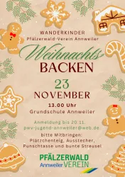 Plakat Weihnachtsbacken (© PWV Jugend Annweiler)