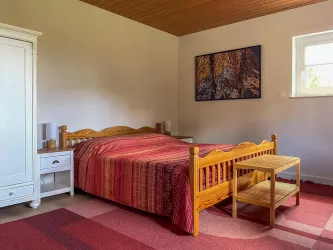Wohn-Schlafzimmer: Bett