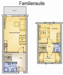 Grundriss Familiensuite