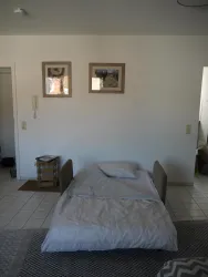 Sofa Bett ausgezogen