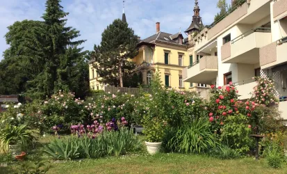 Der Gartenblick zum Burckshof