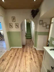 Treppe zu den Schlafräumen