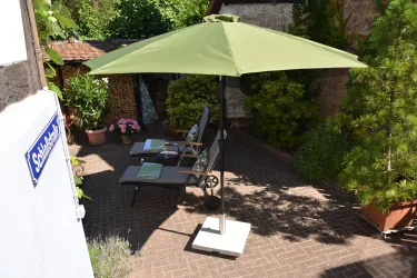 Blick in den mediterranen Innenhof