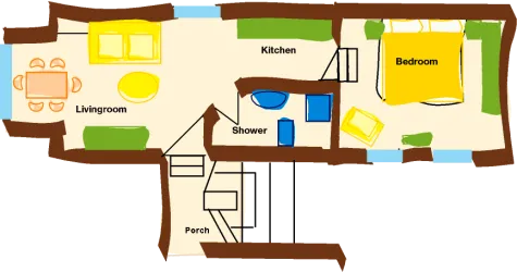 Grundriss Ferienwohnung "Fernblick"