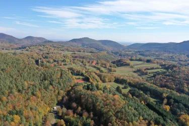 Blick Richtung Kletterfels
