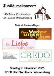 Plakat Jubiläumskonzert (© Kath. Kirchenchor)
