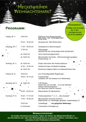 Programm Meckenheimer Weihnachtsmarkt 2025