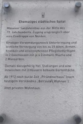 Infotafel - ehemaliges, städtisches Spital