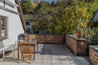 Terrasse Ferienhaus Lindelbrunn (© Andreas Becker)