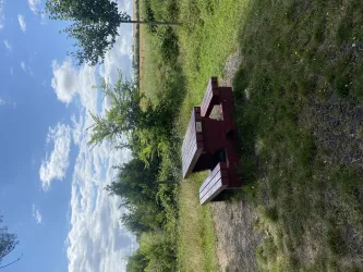 Picknickbank am Renaturierungsgebiet