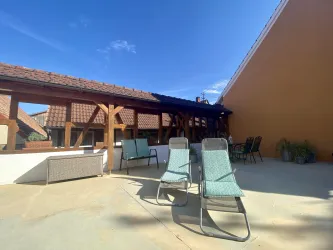 Terrasse Liegestühle quer