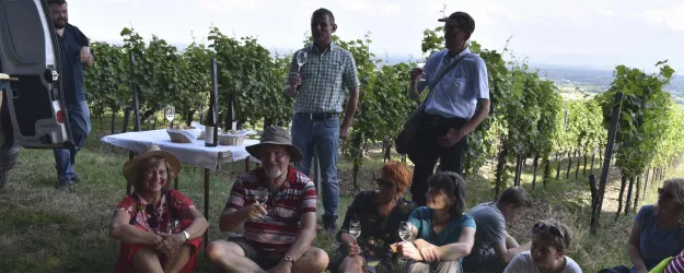 Weinprobe im Weinberg (© Fam Brunck)