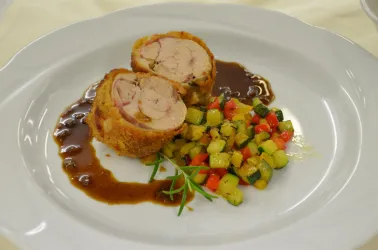 Maispoulardenbrust im Kartoffelmantel