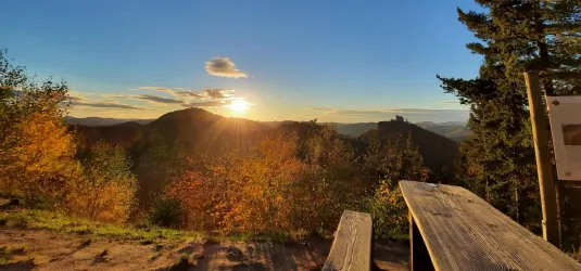 Ausblick vom Wettereck bei Sonnenuntergang