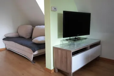 Wohnzimmer mit Sat-TV (© Strohm)