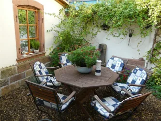 Gartenecke zum gemütlichen sitzen im Grünen (© Sabine Hofmann)