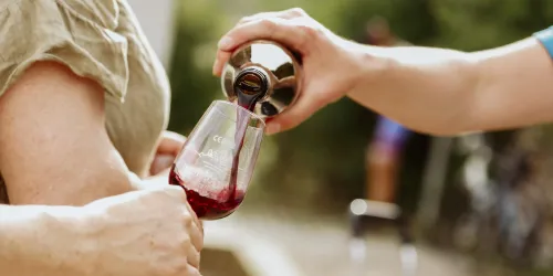 Einschank vom Rotwein