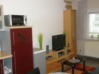 Wohnbereich Blick auf Sideboard
