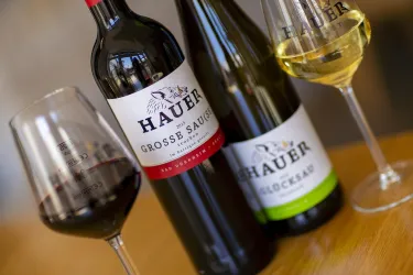Weinflaschen (© Weingut Hauer)