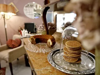Während des Shoppens kann man auch naschen