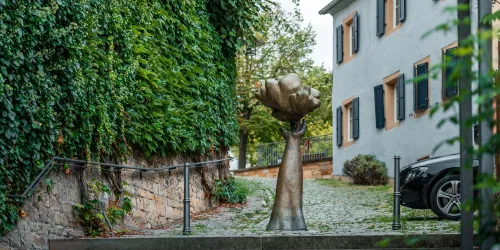 Wolke von Treppe aus fotografiert