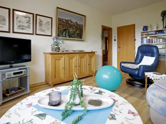 Wohnraum mit TV (© Stadt Bad Dürkheim)