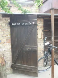 Unsere Fahrradwerkstatt im Innenhof