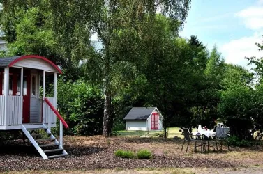 Bauwagen/Holzbungalow (© Galappmühle)