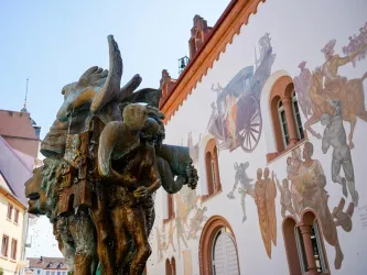 Seitlicher Eingang zum Kulturzentrum Altes Kaufhau