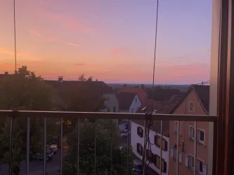 Blick über die Dächer von den Maisonettes aus