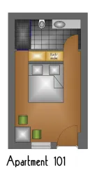 Grundriss Standard Doppelzimmer (© Heiligenthaler Hof)