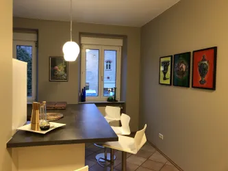 Küchenkonsole mit Blick auf Quartier Chopin