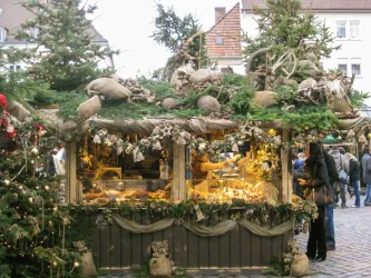 Verkaufsstand auf dem Weihnachtsmarkt