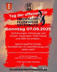 Plakat Tag der offenen Tür Freiwillige Feuerwehr