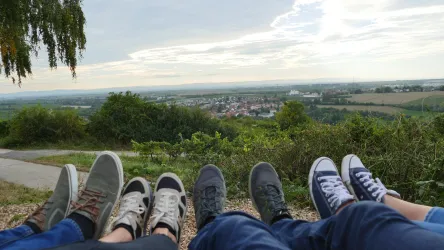 Ruhepause mit Blick auf Asselheim