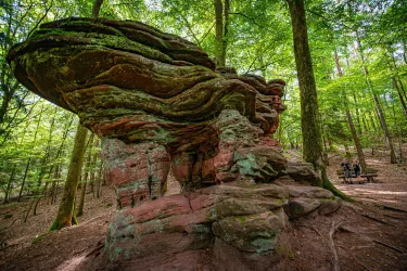Felsformation Hinterweidenthaler Teufelstisch-Tour