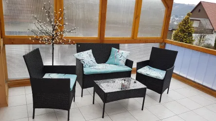 Überdachte Terrasse - Sitzbereich