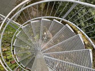 Wendeltreppe zur Ferienwohnung