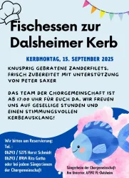 Flyer Fischessen (© Chorgemeinschaft Flörsheim-Dalsheim)
