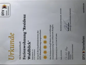 5 Sterne Auszeichnung des DTV