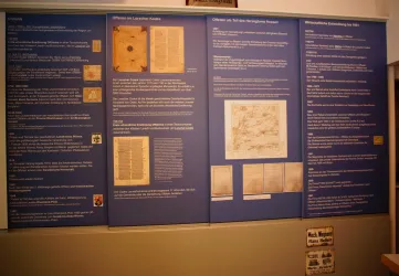 Blick auf die Daten zur Ortsgeschichte (© Heimatmuseum Offstein Fotograf Rolf Hoffmann)