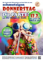 Plakat Schmutziger Donnerstag (© Liedertafel W/Sd.)