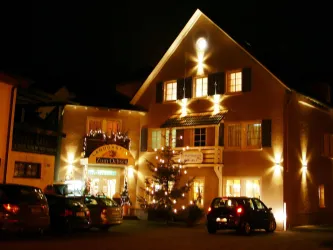 Haus vorne Weihnachten