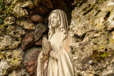 Marienfigur an der Kaltenbrunn Quelle