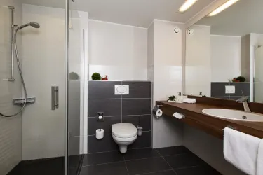 Vinotel Schreieck Bad Doppelzimmer (© Weingut Schreieck)