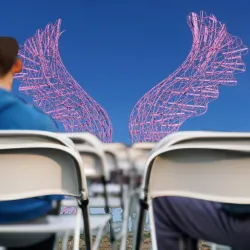 Klappstuhlevent "I believe I can fly" (© Atelier Rothpauser_Kunstpfade e.V.)